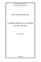 Luận văn thạc sĩcác phương pháp lây lan và phá hoại của virus máy tính