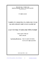 Nghiên cứu ảnh hưởng của trồng xen cây họ đậu đến chè kiến thiết cơ bản tại phú hộ