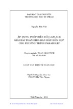 Luận văn thạc sĩ toán học áp dụng phép biến đổi laplace giải bài toán biên   ban đầu hỗn hợp cho phương trình parabolic