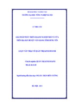 Luận văn thạc sĩ nông nghiệp giải pháp phát triển doanh nghiệp nhỏ và vừa trên địa bàn huyện văn giang tỉnh hưng yên