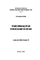 Luận văn thạc sĩ tổ chức thương mại thế giới và vấn đề gia nhập của việt nam