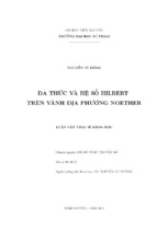 Luận văn thạc sĩ toán học đa thức và hệ số hilbert trên vành địa phương noether