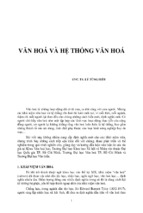 Văn hoá và hệ thống văn hoá ,văn hóa du lịch