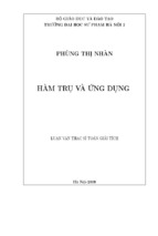 Luận văn thạc sĩ toán giải tích hàm trụ và ứng dụng