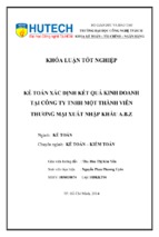 Kế toán xác định kết quả kinh doanh tại công ty tnhh thương mại xuất nhập khẩu a.b.z