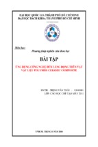 Bài tập ứng dụng công nghệ đùn lắng đọng trên vật vật liệu polymer ceramic composite