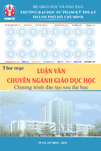 Thư mục luận văn chuyên ngành giáo dục học