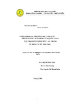 Khảo nghiệm đặc tính nông học, năng suất,phẩm chất của 15 giống lúa quốc gia a2 tại trại giống bình đức   an giang vụ đông xuân 2004  2005