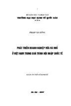 Luận văn tiến sĩ kinh tế phát triển doanh nghiệp vừa và nhỏ ở việt nam trong quá trình hội nhập quốc tế   copy