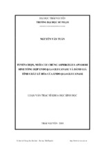 Tuyển chọn nuôi cấy chủng aspergillus awamori sinh tổng hợp endo β 1, 4 glucanase và đánh giá tính chất lý hóa của endo β 1, 4 glucanase