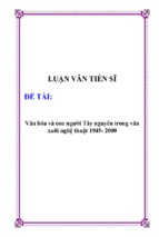 Luận văn tiến sĩ văn hóa và con người tây nguyên trong văn xuôi nghệ thuật 1945 2000