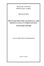 Một số giải pháp nâng cao năng lực cạnh tranh của công ty cổ phần tập đoàn tân mai đến năm 2020