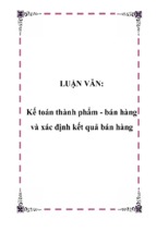 Kế toán thành phẩm   bán hàng và xác định kết quả bán hàng