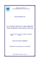 Luận văn thạc sĩ kinh tế các giải pháp thúc đẩy sự phát triển bền vững thị trường chứng khoán việt nam   tài liệu, ebook, giáo trình