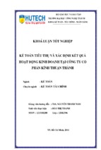 Kế toán tiêu thụ và xác định kết quả hoạt động kinh doanh tại công ty cổ phần kính thuận thành