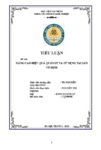 Tiểu luận  nâng cao hiệu quả quản lý và sử dụng tài sản cố đinh (12