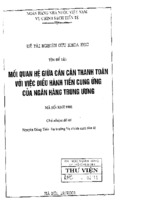 Mối quan hệ giữa cán cân thanh toán với việc điều hành tiền cung ứng của ngân hàng trung ương