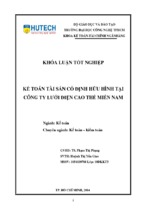 Kế toán tài sàn cố định hữu hình tại cty lưới điện cao thể miền nam