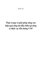 Thực trạng và giải pháp nâng cao hiệu quả công tác đấu thầu tại công ty dịch vụ viễn thông vnp