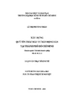 Xây dựng qũy tín thác đầu tư bất động sản tại thành phố hồ chí minh