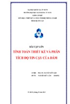 Bài tập lớntính toán thiết kế và phân tích độ tin cậy của dầm