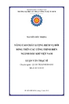 Nâng cao chất lượng dịch vụ đời sống trên các công trình biển ngành dầu khí việt nam