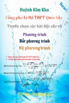 Tuyển tập các bài toán đặc sắc về phương trình   bất phương trình   hệ phương trình (hùynh kim kha)