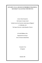 Developing small and medium enterprises in traditional handicraft villages in bac ninh province