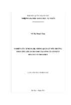 Nghiên cứu áp dụng hệ thống quán lý môi trường theo tiêu chuẩn iso 14001 tại công ty cổ phần hóa dầu petrolimex