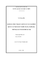 đánh giá thực trạng và đề xuất các giải pháp quản lý, sử dụng diện tích đất nghĩa trang, nghĩa địa trên địa bàn thành phố hà nội