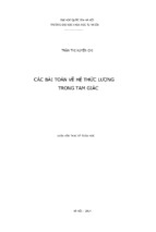 Các bài toán về hệ thức lượng trong tam giác