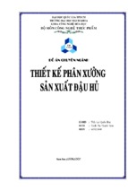 Thiết kế phân xưởng sản xuất đậu hủ