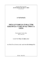 Phân lập vi khuẩn có hoạt tính keratinaza và một số đặc tính của enzim