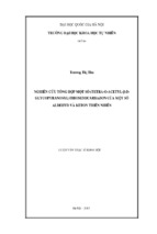 Nghiên cứu tổng hợp một số (tetra o acetyl β d glycopyranosyl)thiosemicarbazon của một số aldehyd và keton thiên nhiên