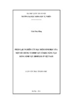 Phân lập, nghiên cứu đặc điểm sinh học của một số chủng vi sinh vật có khả năng tạo màng sinh vật (biofilm) ở việt nam