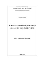 Nghiên cứu phổ hấp thụ hồng ngoại của các hạt nano zns pha tạp mn