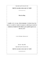 Nghiên cứu các đặc tính sinh học và tiềm năng ứng dụng của chủng vi khuẩn bacillus amyloliquefaciens subsp. plantarum sp 1901 phân lập tại rừng quốc gia hoàng liên