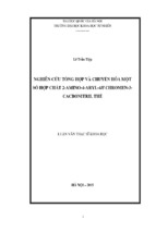 Nghiên cứu tổng hợp và chuyển hóa một số hợp chất 2 amino 4 aryl 4h chromen 3 cacbonitril thế 
