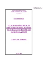 Xây dựng hệ thống những bài thực nghiệm phần hoá đại cương vô cơ huấn luyện học sinh giỏi cấp quốc gia, quốc tế