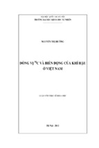 đồng vị 14c và biến động cổ khí hậu ở việt nam