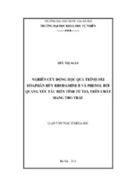 Nghiên cứu động học quá trình oxi hóa phân hủy rhodamine b và phenol bởi quang xúc tác biến tính từ tio2 trên chất mang tro trấu