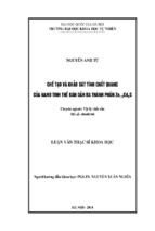 Chế tạo và khảo sát tính chất quang của nano tinh thể bán dẫn ba thành phần zn1 xcdxs