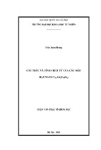 Cấu trúc và tính chất từ của các mẫu hạt nano y3 xgdxfe5o12