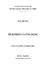 Tích phân và ứng dụng