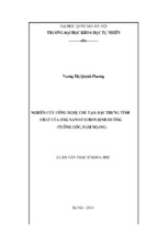 Nghiên cứu công nghệ chế tạo, đặc trưng tính chất của ống nano cacbon định hướng (vuông góc, nằm ngang)