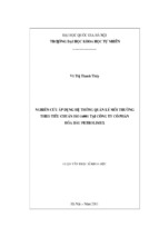 Nghiên cứu áp dụng hệ thống quán lý môi trường theo tiêu chuẩn iso 14001 tại công ty cổ phần hóa dầu petrolimex