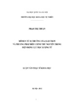 Mômen từ dị thường của electron và phương pháp điều chỉnh thứ nguyên trong điện động lực học lượng tử 