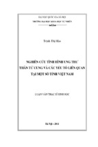 Nghiên cứu tình hình ung thư thân tử cung và các  yếu tố liên quan tại một số tỉnh việt nam