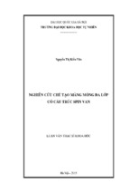 Nghiên cứu chế tạo màng mỏng đa lớp có cấu trúc spin van (toàn văn)