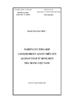 Nghiên cứu tổng hợp canxi hydroxy apatit trên nền alginat tách từ rong biển nha trang (việt nam)